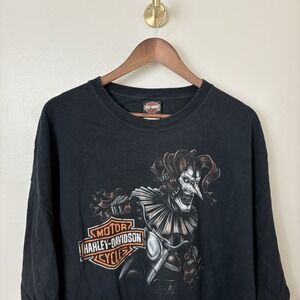Harley‎ Davidson Joker T Shirt Biker Motorcycle Jester 3XL Black Loveland CO